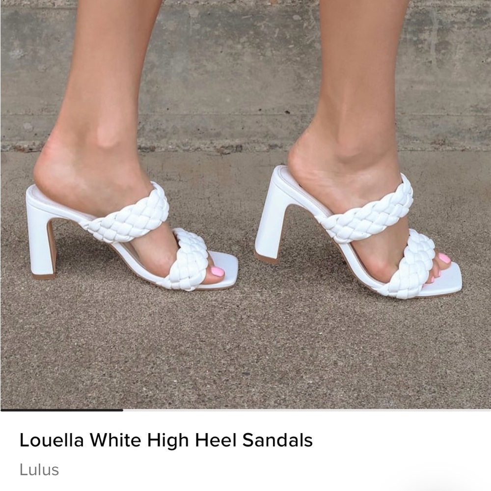 Louella White High Heel Sandals